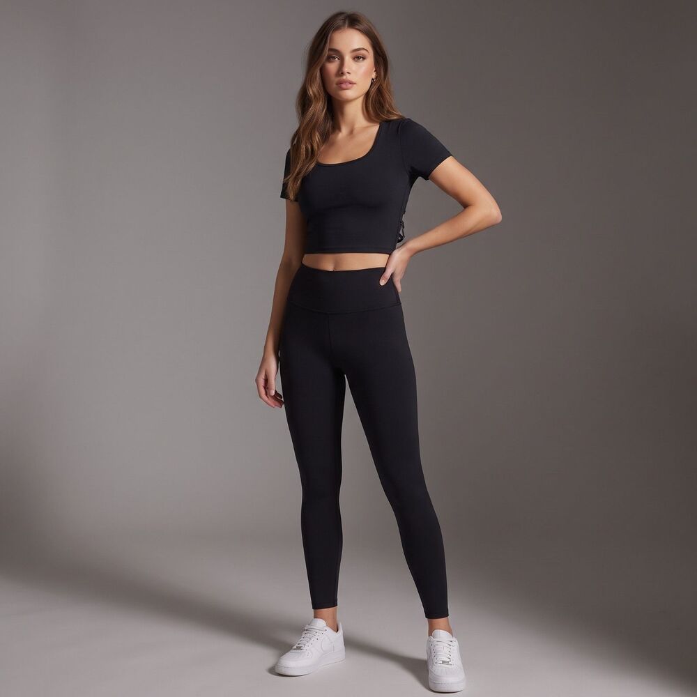 IVL Collective Cinch Back Active Tee Black Size Small Backless Gym Top